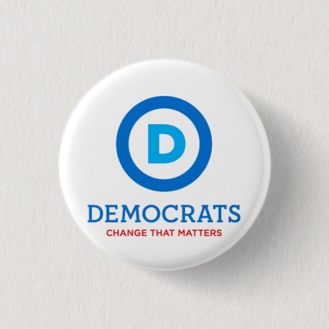Bóton Redondo 2.54cm Democratas Mudam Que Importa (Frente)