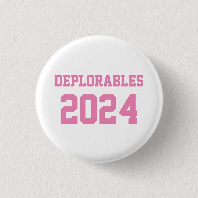 BÓTON REDONDO 2.54CM DEPLORABLES 2020 BOTÃO (Frente)