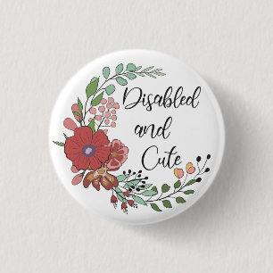 Bóton Redondo 2.54cm Desabilitado e Cute