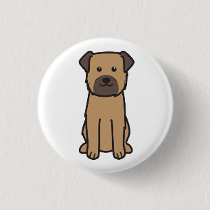 Bóton Redondo 2.54cm Desenhos animados do cão de Terrier de beira