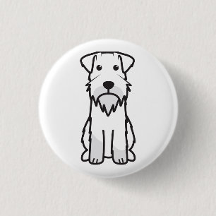 Bóton Redondo 2.54cm Desenhos animados do cão do Schnauzer diminuto
