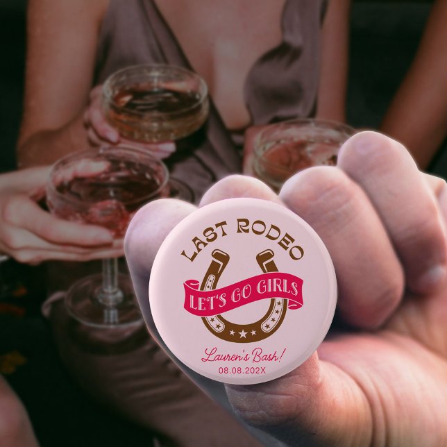 Bóton Redondo 2.54cm Desert Cowgirl Última Festa de solteira Rodeo (Criador carregado)