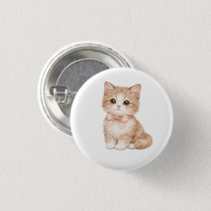 Bóton Redondo 2.54cm Design Adorável de Gato Fofo – Presentes para Aman