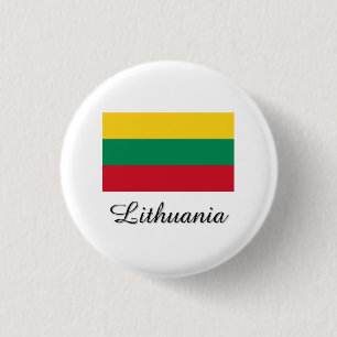 Bóton Redondo 2.54cm Design da bandeira de Lithuania