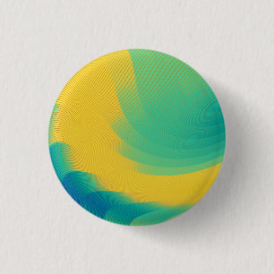 Bóton Redondo 2.54cm Design de abstrato amarelo exclusivo
