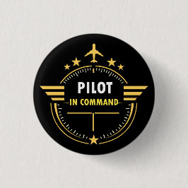 Bóton Redondo 2.54cm Design de Caneca de Piloto de Aviação Personalizad