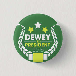 Bóton Redondo 2.54cm Dewey para o presidente Botão