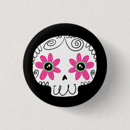 Bóton Redondo 2.54cm Dia do Crânio dos Mortos
