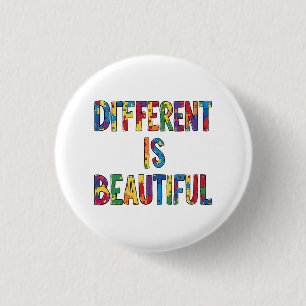 Bóton Redondo 2.54cm Diferente É Bonito - Consciência Autista