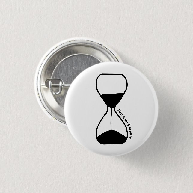 Bóton Redondo 2.54cm Diminuir e Respirar - Autoatendimento (Frente & Verso)