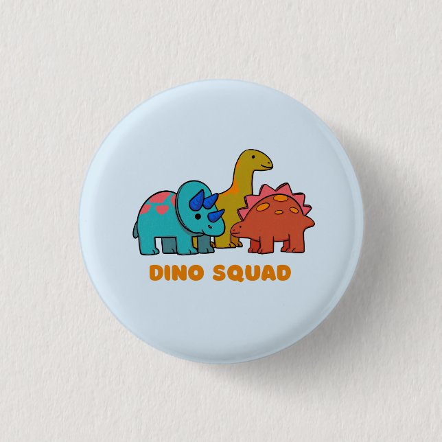 Bóton Redondo 2.54cm Dino Button (Frente)