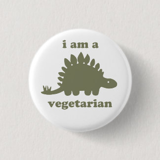 Bóton Redondo 2.54cm Dinossauro do Stegosaurus do vegetariano - verde