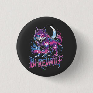 Bóton Redondo 2.54cm Dire Wolf Birewolf Bisexual LGBT