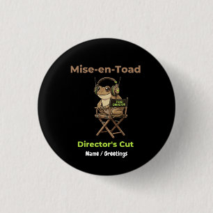 Bóton Redondo 2.54cm Diretor's Cut Mise-en-Toad Cinema Pun Arte Sapo