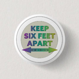 Bóton Redondo 2.54cm Distância social