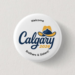 Bóton Redondo 2.54cm Distintivo da Convenção Internacional de Calgary C