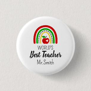 Bóton Redondo 2.54cm Distintivo Redondo Personalizado Melhor Professor