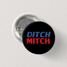 Ditch Mitch vermelho preto azul moderno tipografia