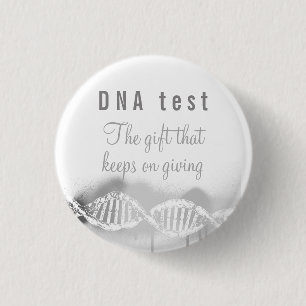 Bóton Redondo 2.54cm Diversão do DNA Genealogico Teste o Presente que