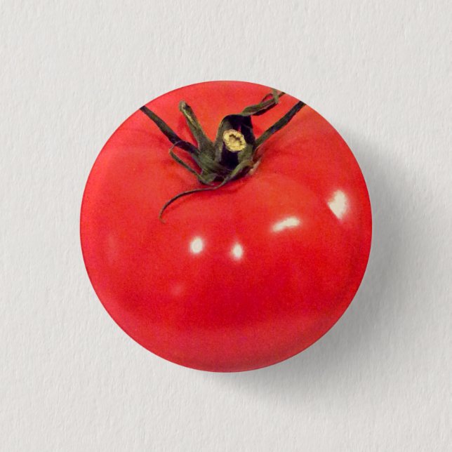 Bóton Redondo 2.54cm Diversão Ruby Red Tomato (Frente)