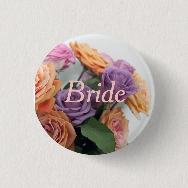 Bóton Redondo 2.54cm Doçura Floral (Frente)