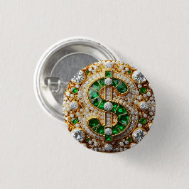 Bóton Redondo 2.54cm Dollar Sign Button
