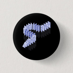 Bóton Redondo 2.54cm DominoAzulejos Jogador Domino Dominoes Lover Strat