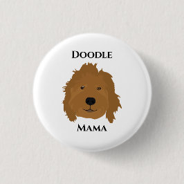 Bóton Redondo 2.54cm Doodle Mama Goldendoodle