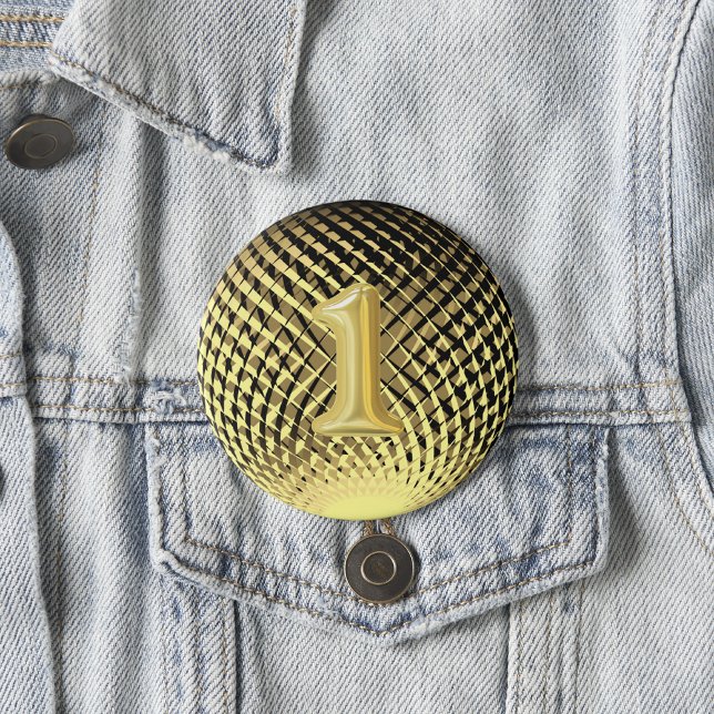 Bóton Redondo 2.54cm Dourada medalha, 1rua vencedora (Criador carregado)