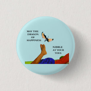 Bóton Redondo 2.54cm Dragão e dedos do pé