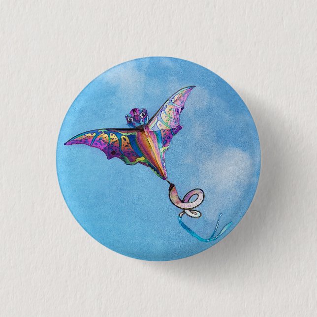 Bóton Redondo 2.54cm Dragon Kite (Frente)