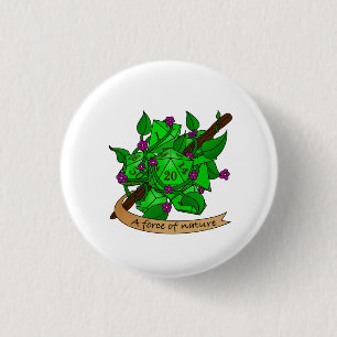 Bóton Redondo 2.54cm Druid Dice Design