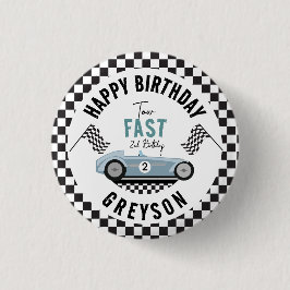 Bóton Redondo 2.54cm Duas Festas de segundo aniversário Rápido de Carro