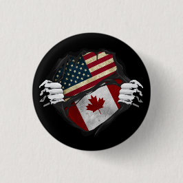 Bóton Redondo 2.54cm Duas Mãos Rasgando Revelando Bandeira Personalizad