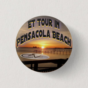 Bóton Redondo 2.54cm E excursão na praia Buttonj de Pensacola