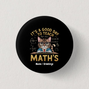 Bóton Redondo 2.54cm É um Bom Dia para Ensinar Matemática Inspirando Pr