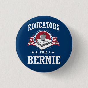 BÓTON REDONDO 2.54CM EDUCADORES PARA BERNIE SANDERS
