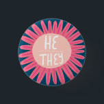 Bóton Redondo 2.54cm ELE/ELES Pronunciam Orgulho Flor Manipulado<br><div class="desc">Decorre sua roupa com este botão de arte legal. Faz um presente excelente! Você pode personalizá-lo e adicionar texto também. Procure em meu compro muito mais cores e padrões! Avise-me se quiser algo personalizado também.</div>