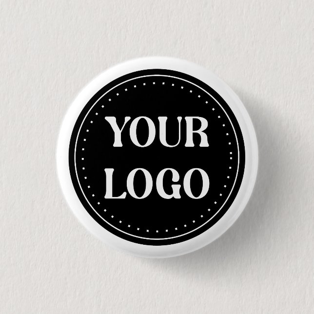 Bóton Redondo 2.54cm elegante, moderno, refinado e editável. (Frente)