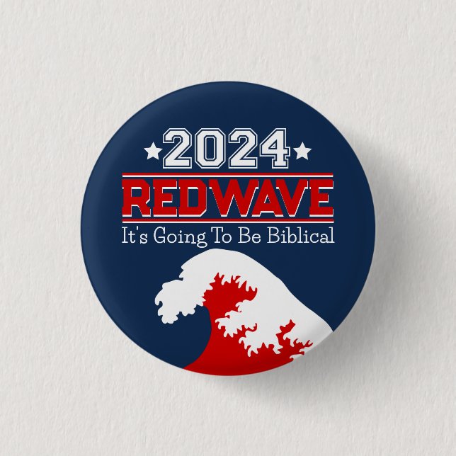 Bóton Redondo 2.54cm Eleições 2024 na ONDA VERMELHA (Frente)