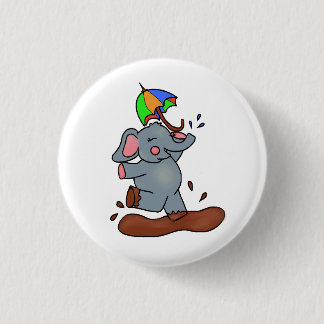 Bóton Redondo 2.54cm Elephants ganham um grande botão sujo