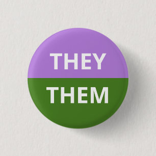 Bóton Redondo 2.54cm Eles/eles crachá de Genderqueer dos pronomes