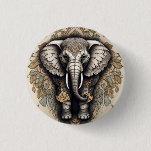 Bóton Redondo 2.54cm Elphant Mandala