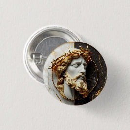 Bóton Redondo 2.54cm Embelezamento Divino Jesus olhando nos céus