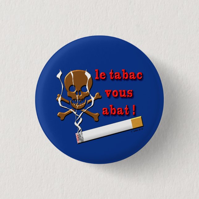 Bóton Redondo 2.54cm emblema contra tabaco (Frente)