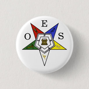 Bóton Redondo 2.54cm Emblema da Ordem da Estrela do Oriente
