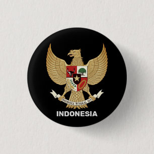 Bóton Redondo 2.54cm Emblema nacional da Indonésia