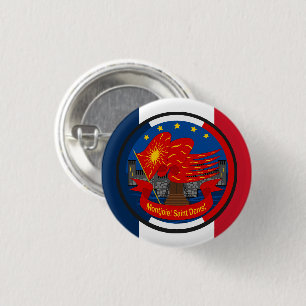 Bóton Redondo 2.54cm Emblema patriota Vive la France