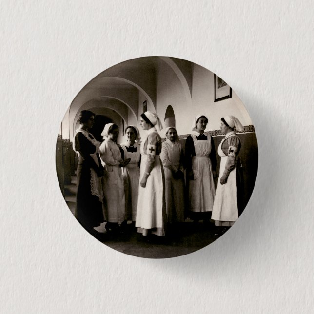 Bóton Redondo 2.54cm Enfermeiras do alemão de WWI (Frente)