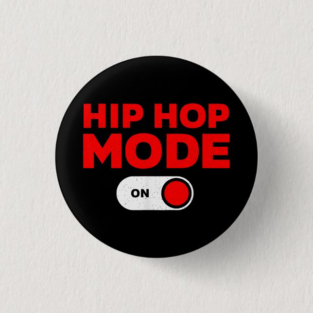 Bóton Redondo 2.54cm Engraçado Design de Hip Hop para Homens Homens 90  (Frente)